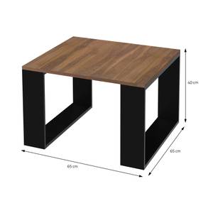 Table basse ML-DESIGN Set Noir - Marron châtaignier