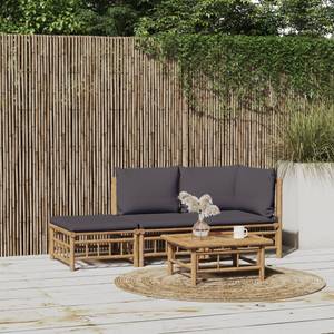 Garten-Lounge-Set 3028492-2 (3-teilig) Braun - Dunkelgrau - Grau