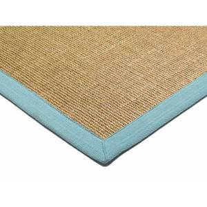 Tapis sisal et coton LINDO Bleu clair - 240 x 340 cm