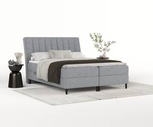 Premium Boxspringbett Merton Grau - Breite: 140 cm