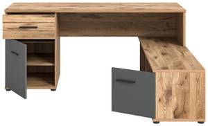 Bureau de maçon Gris - En partie en bois massif - 170 x 76 x 151 cm