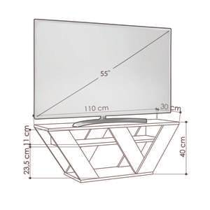 Tv - Ständer PIPRALLA -  Mokka Grau Beige - Holzwerkstoff - 110 x 40 x 30 cm