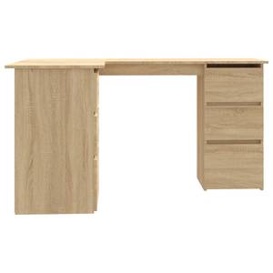 Schreibtisch Braun - Holzwerkstoff - Massivholz - 145 x 76 x 145 cm