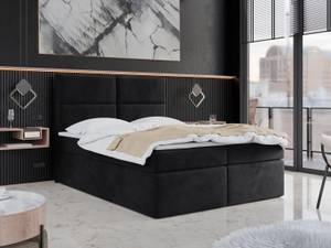 Boxspringbett mit Topper NESTEA Schwarz - Breite: 200 cm - H3