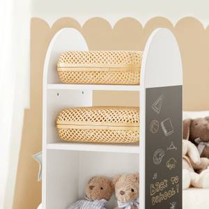 Étagère enfant KMB64-W Blanc - Bois manufacturé - 48 x 105 x 48 cm