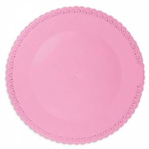 Spitze Tablett Pink - Kunststoff - 32 x 10 x 32 cm