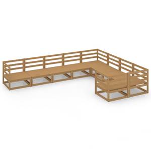 Gartenmöbel-Set 3009718-2 (9-teilig) Braun - Massivholz - Holzart/Dekor - 70 x 67 x 70 cm