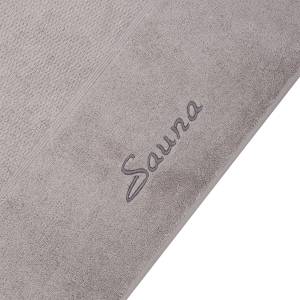 Pearl 2 X Saunatuch im Set Grau - Textil - 80 x 1 x 200 cm