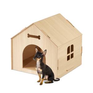 Indoor Hundehütte zum selber bauen Braun - Holzwerkstoff - 37 x 35 x 35 cm