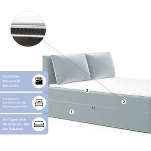 Boxspringbett Doppelbett Pinet Hellgrau - Breite: 140 cm