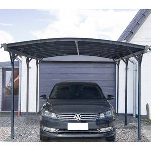 Design Carport FALO - Anthrazit Grau - Metall - 300 x 240 x 505 cm