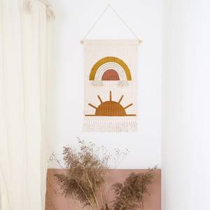 Kinder-Wanddekoration SUNSET Beige - Naturfaser - Textil - 35 x 45 x 45 cm