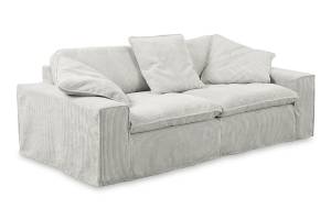 Sofa NETTA 3-Sitzer Cord Hellgrau