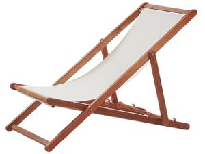 Chaise longue ANZIO Blanc crème - Multicolore - Chêne foncé - Blanc