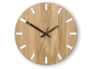 Wanduhr SIMPLE Braun - Holzwerkstoff - 33 x 33 x 4 cm