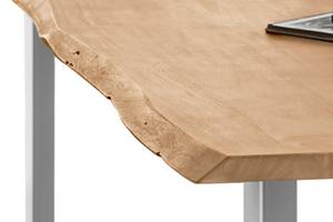 Esstisch Baumkante CARLOS Beige - Massivholz - Holzart/Dekor - 100 x 77 x 200 cm