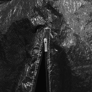 Hollywoodschaukel Abdeckung Schwarz - Metall - Polyrattan - 117 x 170 x 185 cm