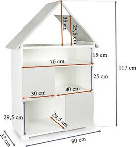 PETIT CHALET blanc et gris Blanc - Bois manufacturé - 32 x 117 x 80 cm