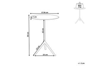 Table d'appoint ERAVUR Noir - Doré - Métal - 36 x 50 x 36 cm