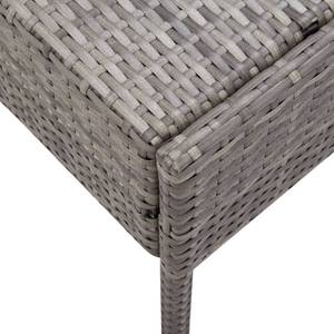 Garten-Lounge-Set Grau - Metall - Polyrattan - 60 x 35 x 60 cm