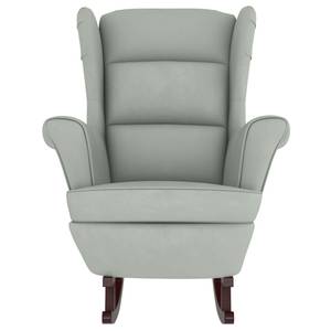 Chaise à bascule avec tabouret 3015093-2 Gris lumineux