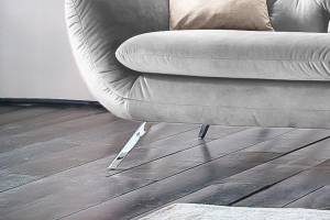 Sofa CHARME 2,5-Sitzer Velvet Silber