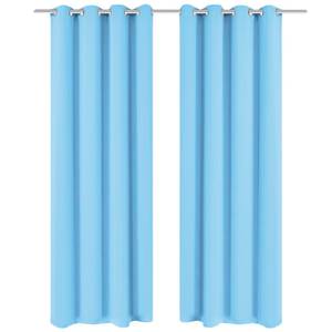 Rideau(lot de 2) 294208-1 Turquoise - Hauteur : 245 cm