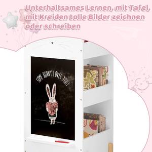 Kinder Bücherregal Amara Weiß - Holzwerkstoff - Massivholz - 45 x 85 x 36 cm