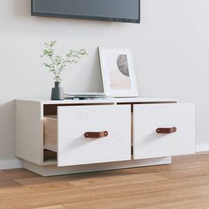 TV-Schrank D785 Weiß - Massivholz - 34 x 35 x 80 cm