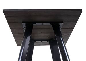 Table haute A73 avec plateau en bois Noir - Marron