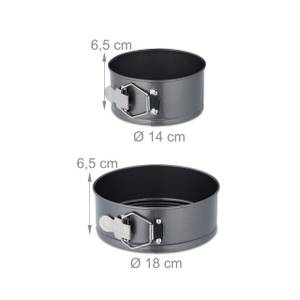 5-teiliges Springform Set Grau - Metall - 28 x 7 x 28 cm