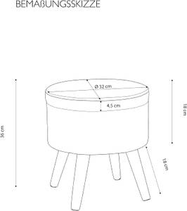 Sitzhocker MAX EW-SH-0485 Grau