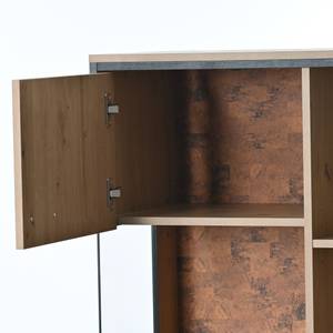 Highboard Helios Ⅱ Braun - Holzwerkstoff - Glas - Metall - 40 x 150 x 78 cm