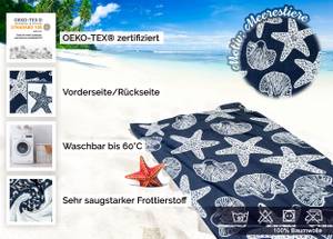 Strandtuch 00000350 Marineblau