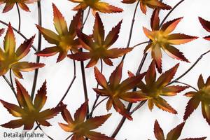 Wanddeko Metall Burning Leaves Orange - Metall - 113 x 74 x 5 cm