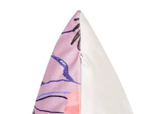 Kissen 2er Set ANEMONES Pink - Violett - Weiß - Textil - 45 x 10 x 45 cm