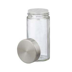 Drehbares Gewürzkarussell mit 20 Gläsern Silber - Weiß - Glas - Metall - Kunststoff - 20 x 34 x 20 cm