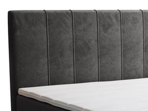 Boxspringbett HIDA Grau - Textil - 165 x 98 x 207 cm