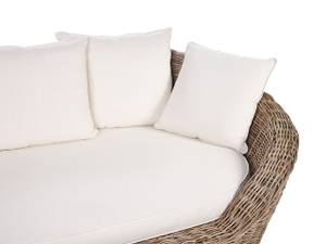 Lounge Sessel CAVO Beige - Blau - Weiß - Rattan - 227 x 80 x 124 cm