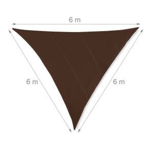 Voile d'ombrage triangle marron 600 x 510 cm