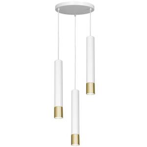 Lampe à suspension LIADAN Doré - Gris métallisé - Blanc - 30 x 30 cm