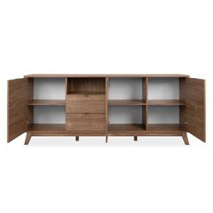 Buffet Budapest Marron - Bois manufacturé - 40 x 83 x 198 cm