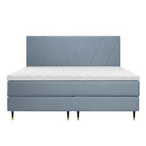 Boxspringbett Euphoria Blaugrau - Breite: 160 cm