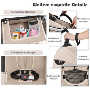 Kinderwagen NO32276EMDE Beige - Kunststoff - 103 x 113 x 62 cm