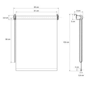 Store d'obscurcissement blanc, 85x150 cm Blanc