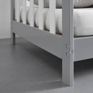 Kinder-/Juniorbett ADELIA Grau - Massivholz - 147 x 133 x 75 cm