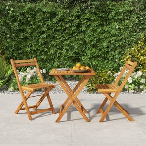 Bistro-Set-k273 ( 3-tlg ) Braun - Massivholz - Höhe: 1 cm