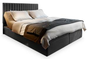 Boxspringbett MURLO Grau - Breite: 140 cm