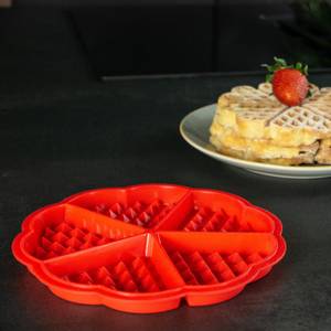 Waffelform Wiebke (2er Set) Rot - Kunststoff - 19 x 2 x 28 cm