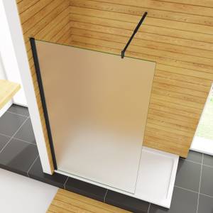 Milchglas Duschwand Walk-In Grau - Glas - 110 x 200 x 1 cm